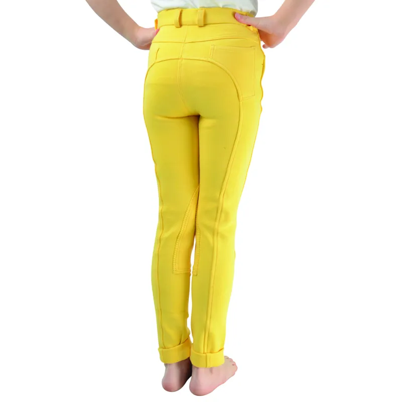 Hy Equestrian Melton Children's Jodhpurs - Canary-1